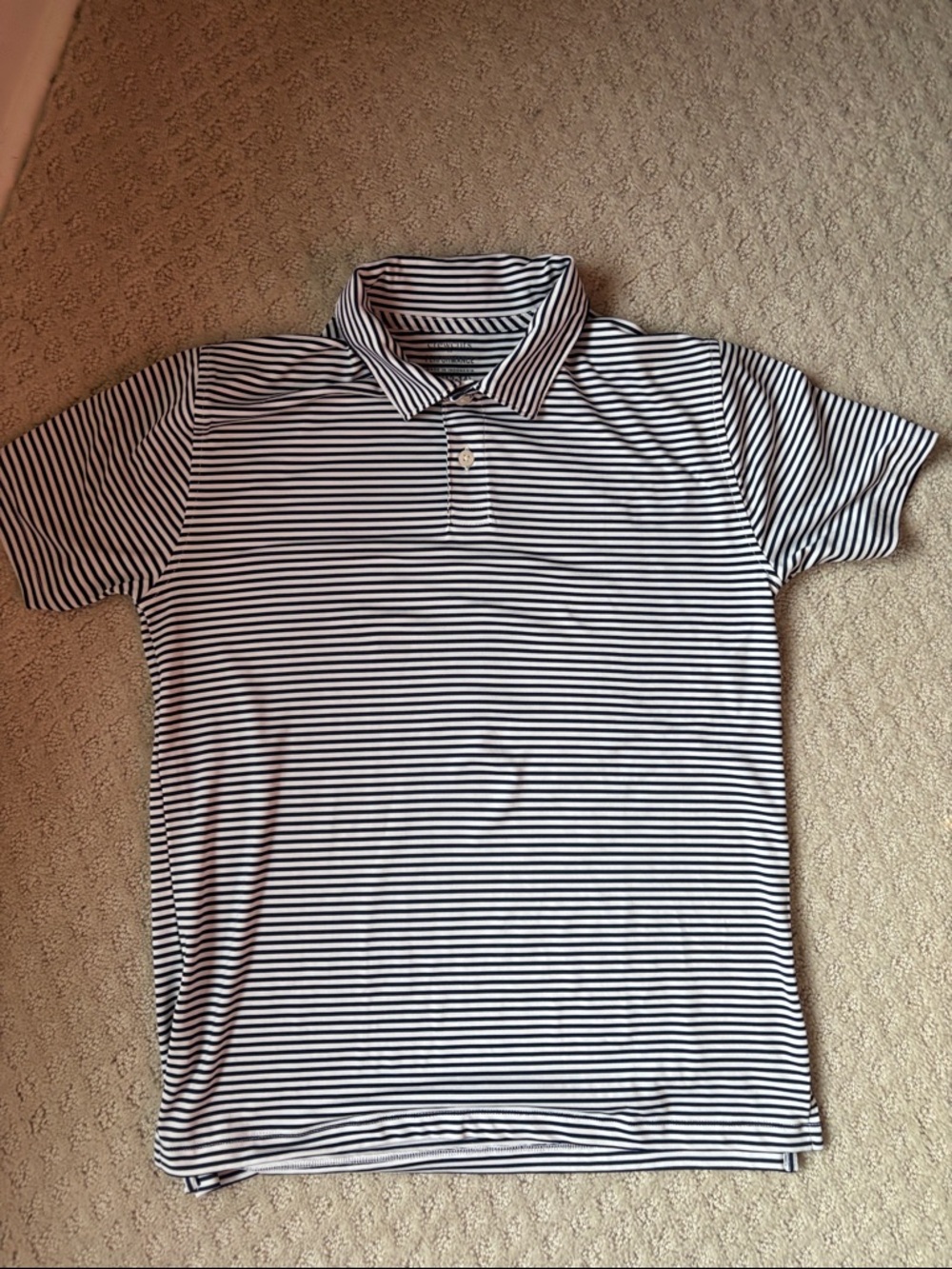 Crewcuts Boys Navy and White Striped Polo